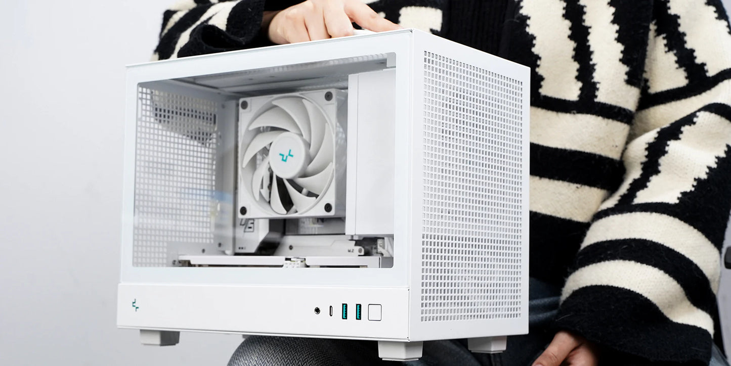 DeepCool CH160 WH (Mini-ITX) Mini Tower Cabinet (White)