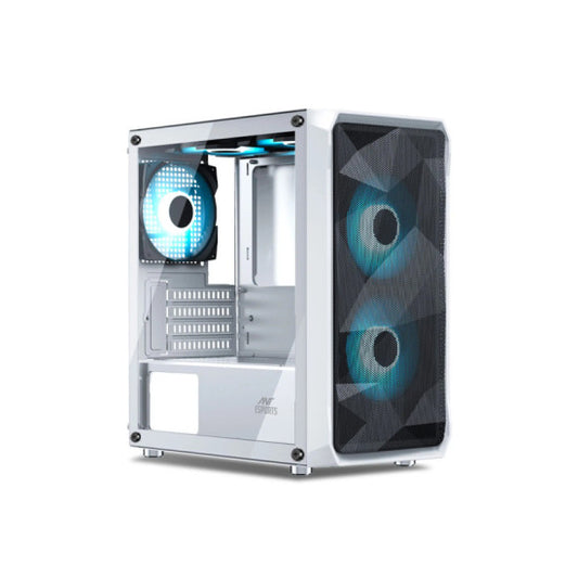 Ant Esports ICE-100 Air Mini Mesh (M-ATX) Mini Tower Cabinet (White)