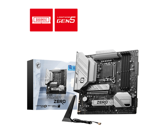 MSI B760M Project Zero (Wi-Fi) Motherboard Supports Intel 12th , 13th & 14th Gen Processors