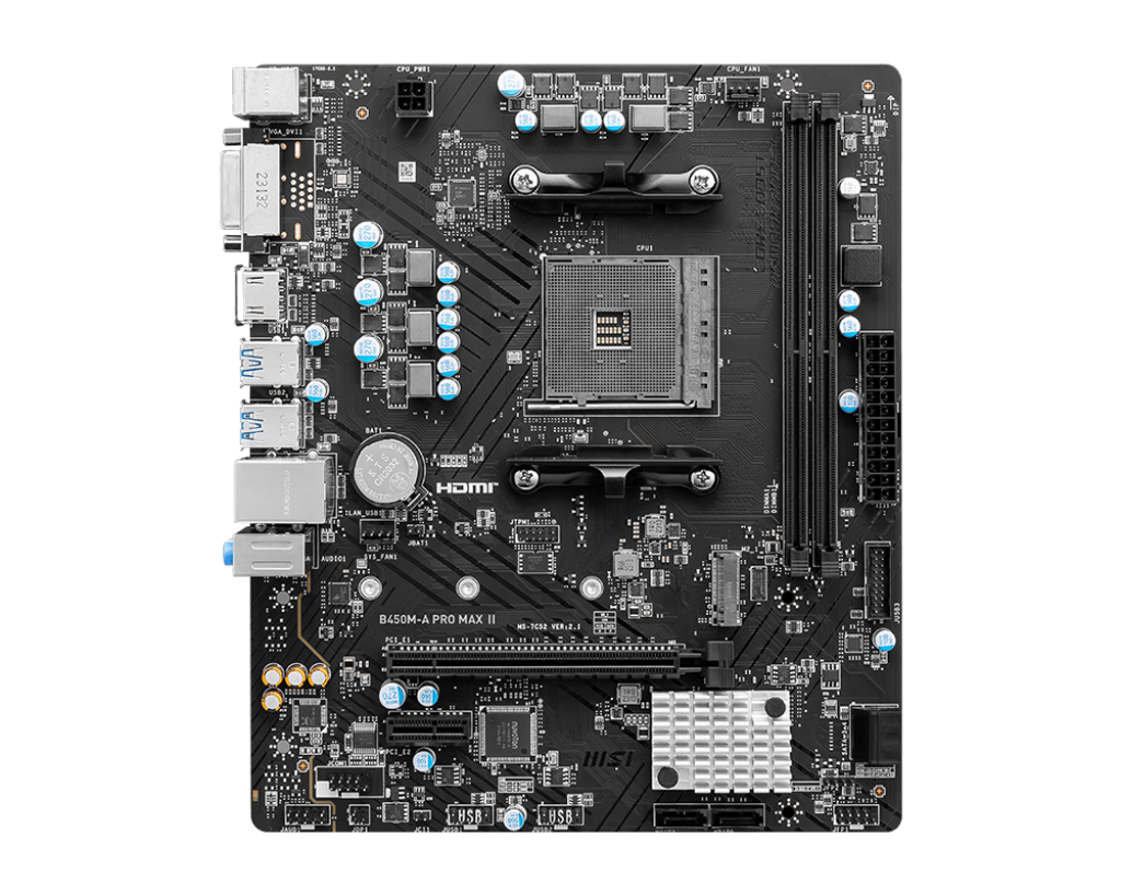 MSI B450M-A PRO MAX II AM4 M-ATX Motherboard AMD