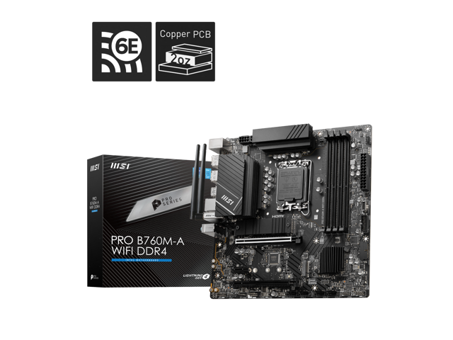 MSI Pro B760M-A WIFI DDR4 Motherboard INTEL