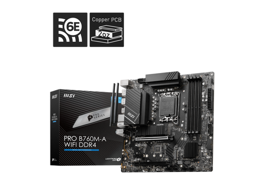 MSI Pro B760M-A WIFI DDR4 Motherboard INTEL