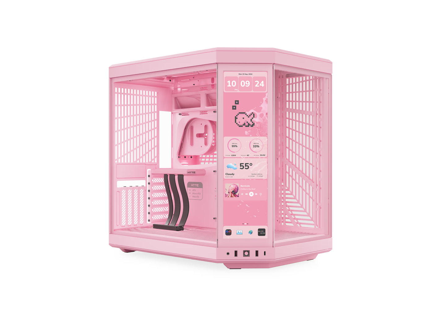 HYTE Y70 E-ATX Mid Tower Strawberry Milk Case