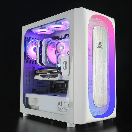 Alseye Ai Pro ARGB Mesh (E-ATX) Mid Tower Cabinet (White)