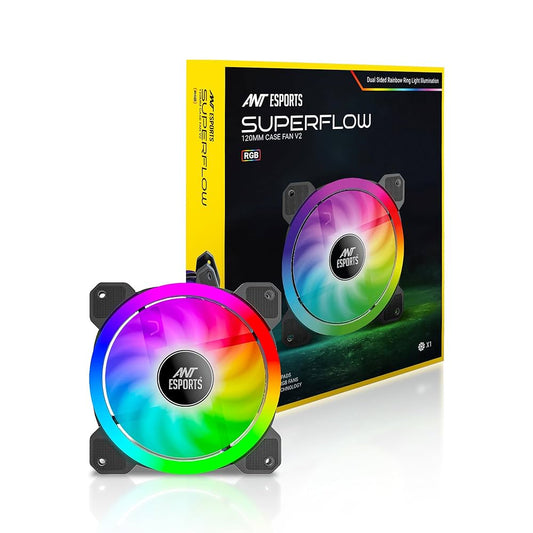 Ant Esports Superflow 120mm Auto RGB V2 Case Fan