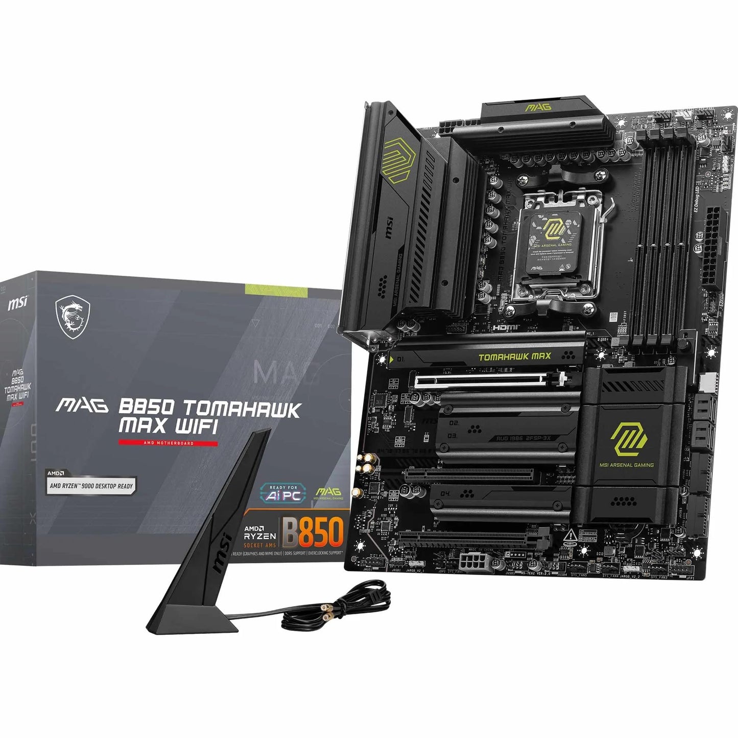 MSI MAG B850 TOMAHAWK MAX WIFI DDR5 ATX Motherboard – AM5 Socket AMD