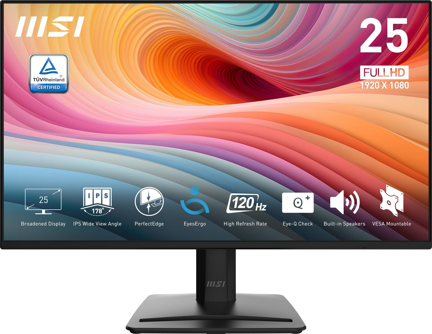 MSI PRO MP252 24.5-inch IPS 1920 x 1080 FHD Computer Monitor (Black)