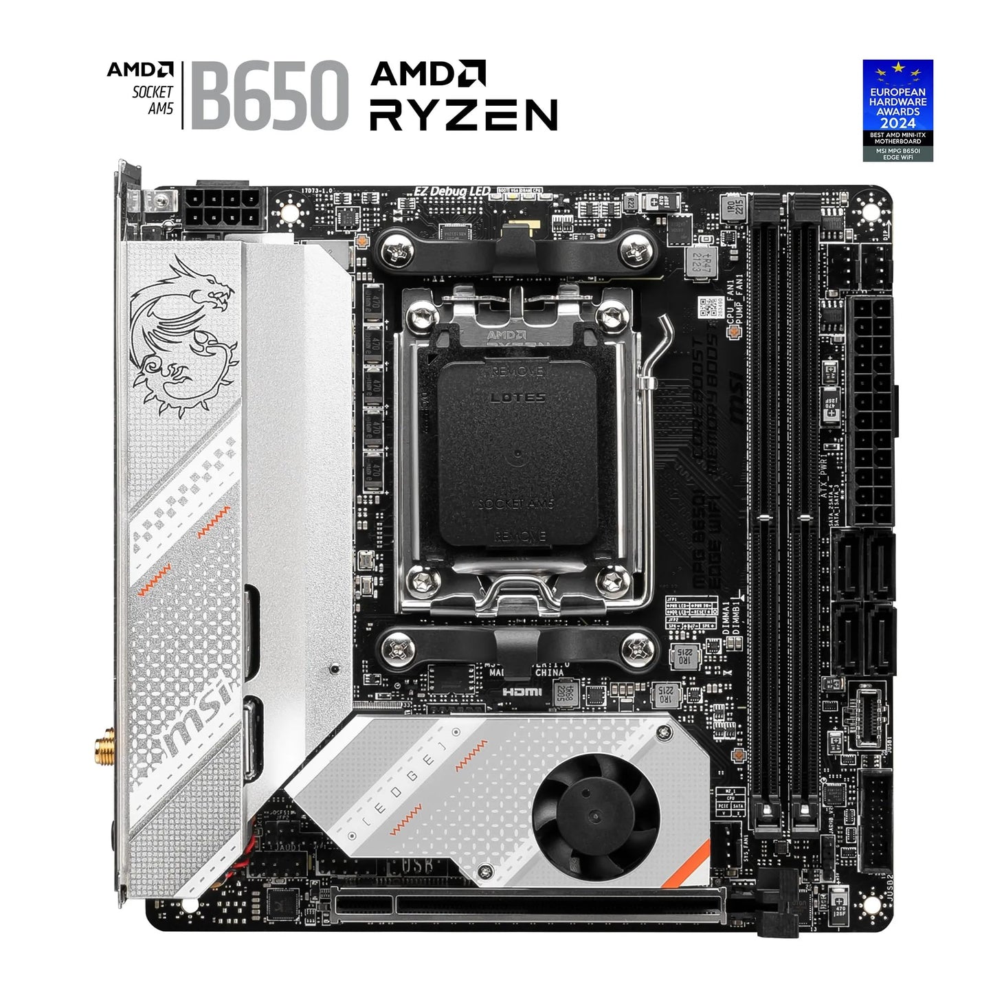 MSI MPG B650I EDGE WIFI DDR5 Mini-ITX Motherboard โ AM5, Wi-Fi 6E AMD