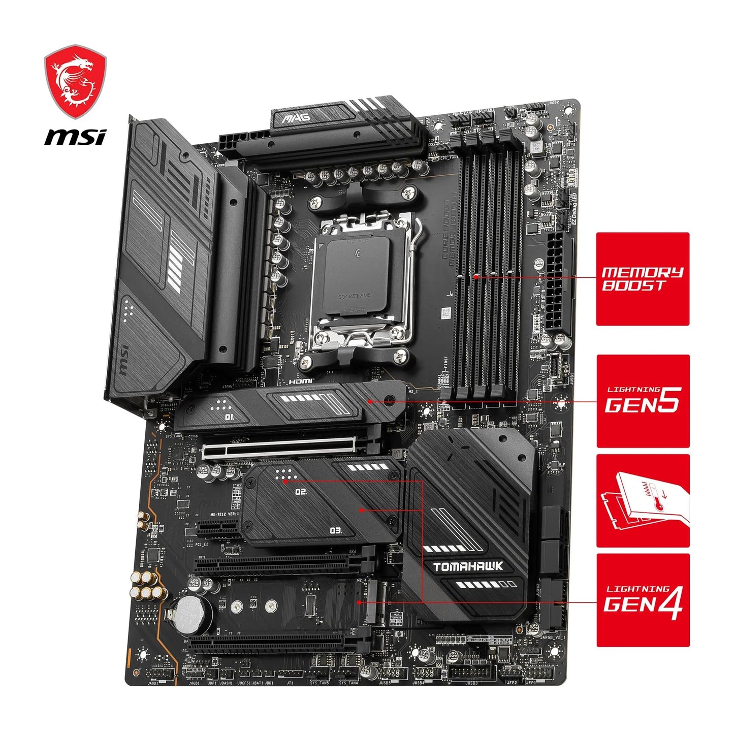 MSI MAG X670E Tomahawk WiFi DDR5 Gaming Motherboard AMD
