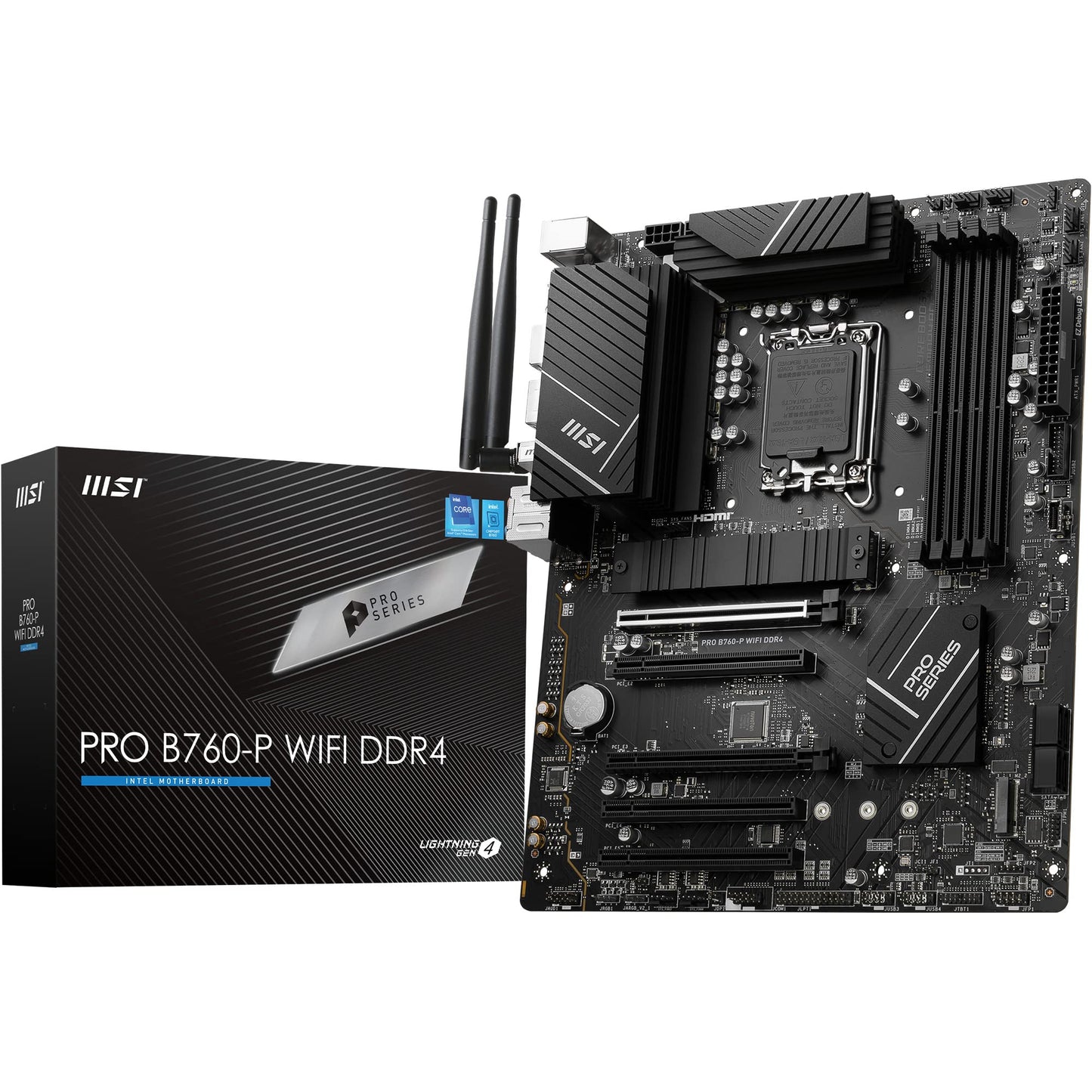 Msi Pro B760-p Wifi Ddr4 Intel Motherboard Supports Intel 12th , 13th & 14th Gen Processors