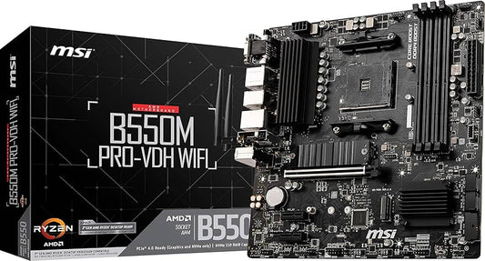 MSI B550M PRO-VDH WIFI DDR4 M-ATX Motherboard – AM4 Socket AMD