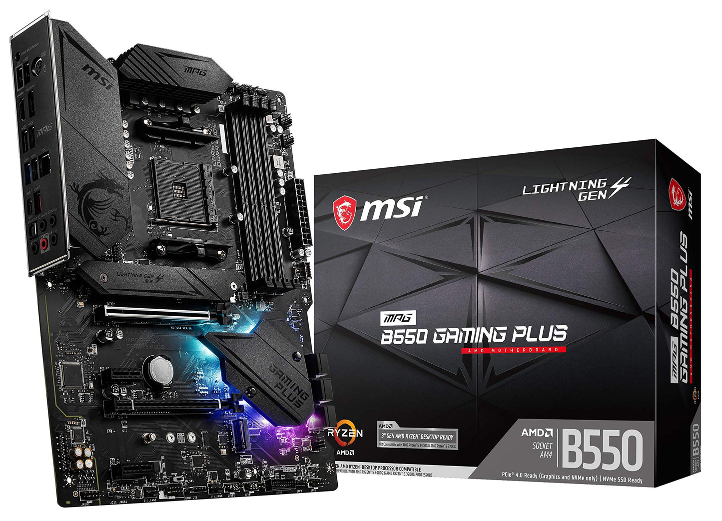 MSI MPG B550 GAMING PLUS DDR4 ATX Motherboard โ AM4 Socket AMD