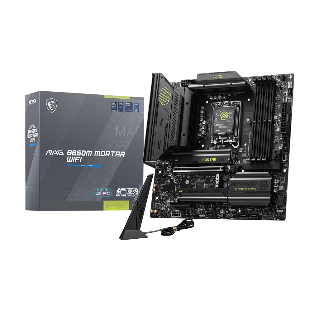 MSI MAG B860M MORTAR WIFI LGA 1851 mATX Motherboard INTEL