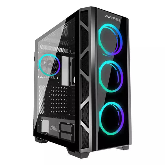 Ant Esports ICE-130AG RGB Cabinet (Matte Black)