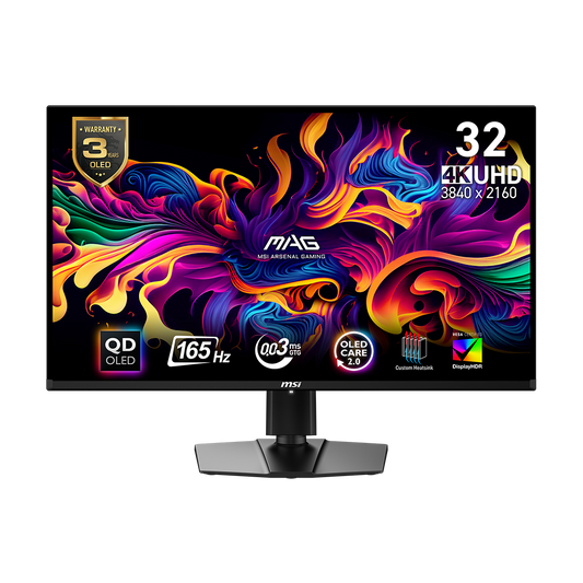 MSI Mag 321UP QD-OLED 4K UHD 32 Inch Gaming Monitor