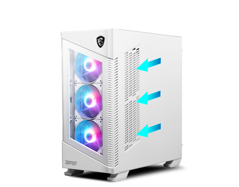MSI MPG Velox 100R ARGB White ATX Mid Tower Case
