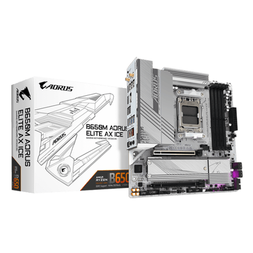 Gigabyte B650M Aorus Elite AX ICE WiFi DDR5 M-ATX Motherboard AMD