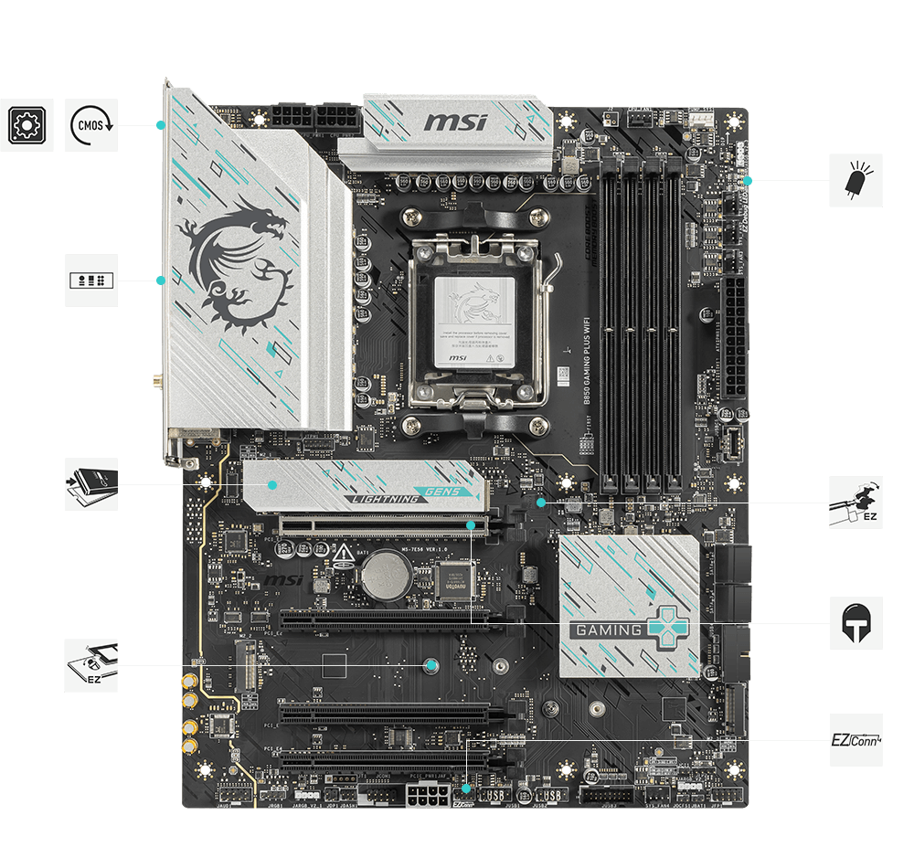 MSI B850M Gaming Plus WIFI M-ATX Motherboard AMD