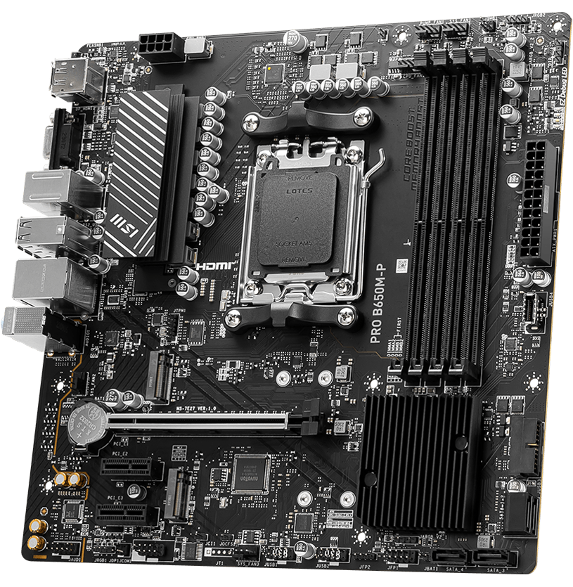 MSI PRO B650M-P DDR5 M-ATX Motherboard – AM5 Socket AMD