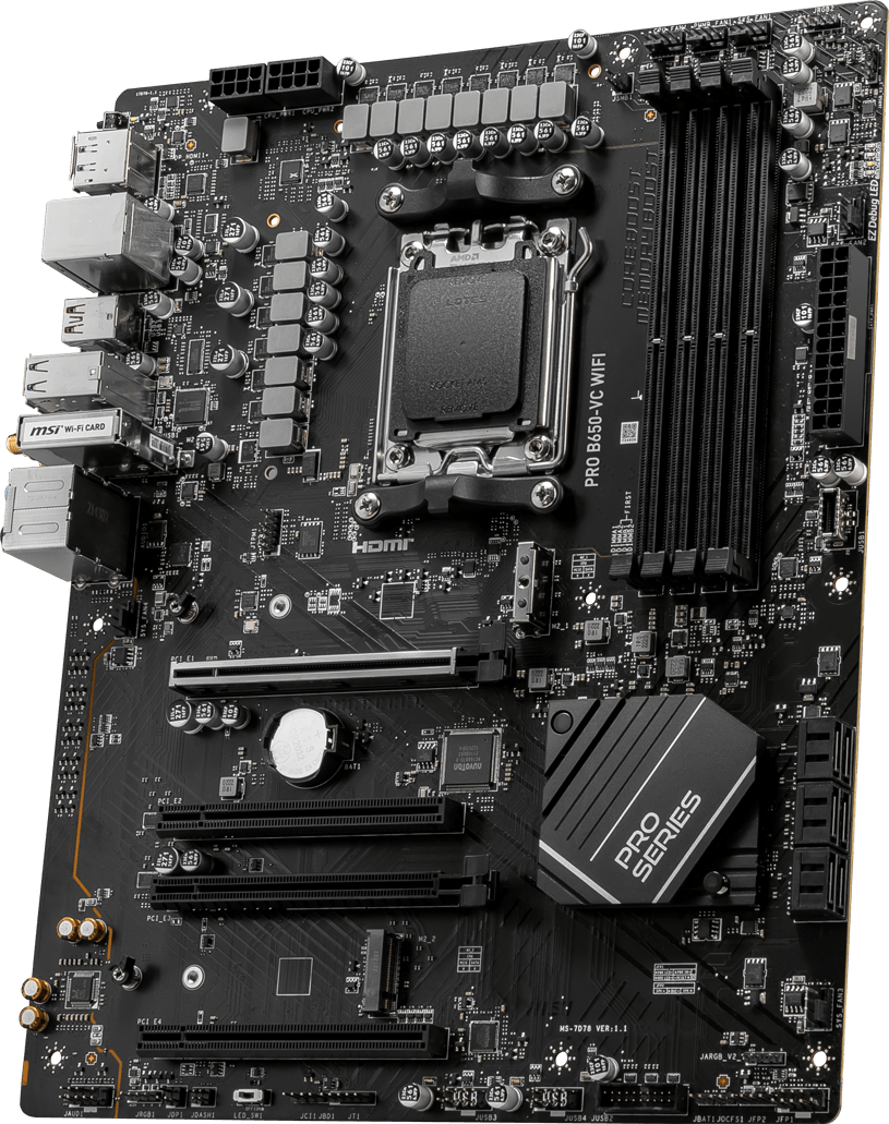 MSI PRO B650-VC WIFI II DDR5 ATX Motherboard – AM5, Wi-Fi 6E, USB-C AMD