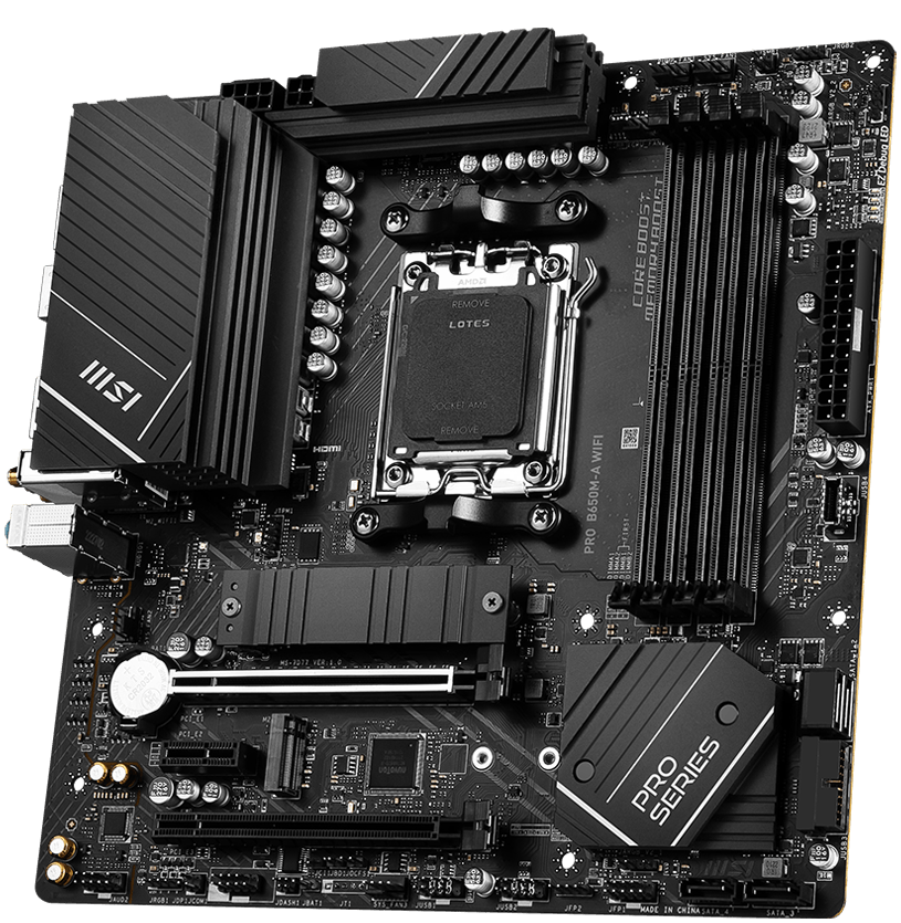 MSI PRO B650M-A WIFI DDR5 M-ATX Motherboard โ AM5 Socket AMD