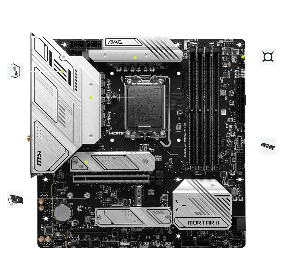 MSI MAG B760M Mortar WIFI II (DDR5) INTEL