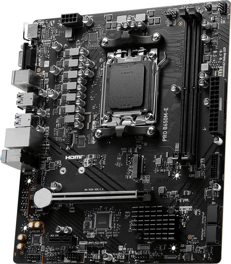 MSI PRO B650M-E DDR5 M-ATX Motherboard โ AM5 Socket AMD