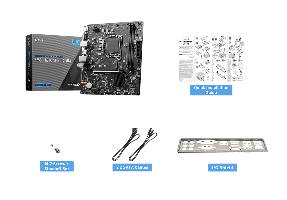 MSI Pro H610M-S DDR4 Motherboard INTEL