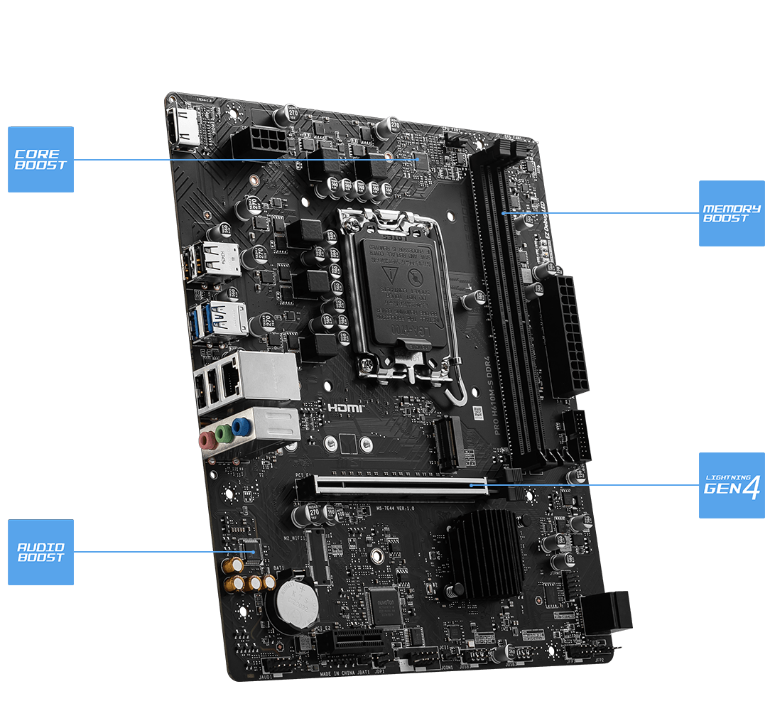 MSI Pro H610M-S DDR4 Motherboard INTEL
