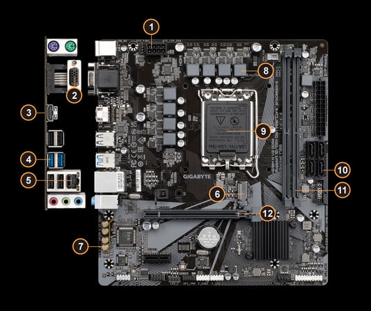 GIGABYTE H610M H V2 DDR4 M-ATX Motherboard INTEL