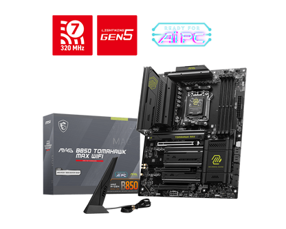 MSI MAG B850 TOMAHAWK MAX WIFI DDR5 ATX Motherboard – AM5 Socket AMD