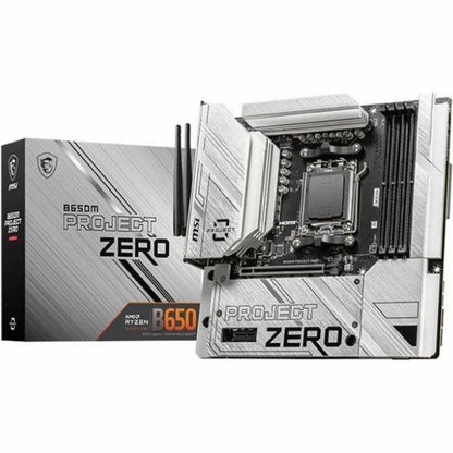 MSI B650M PROJECT ZERO DDR5 M-ATX Motherboard – AM5, Wi-Fi 6E AMD
