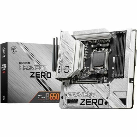 MSI B650M PROJECT ZERO DDR5 M-ATX Motherboard – AM5, Wi-Fi 6E AMD