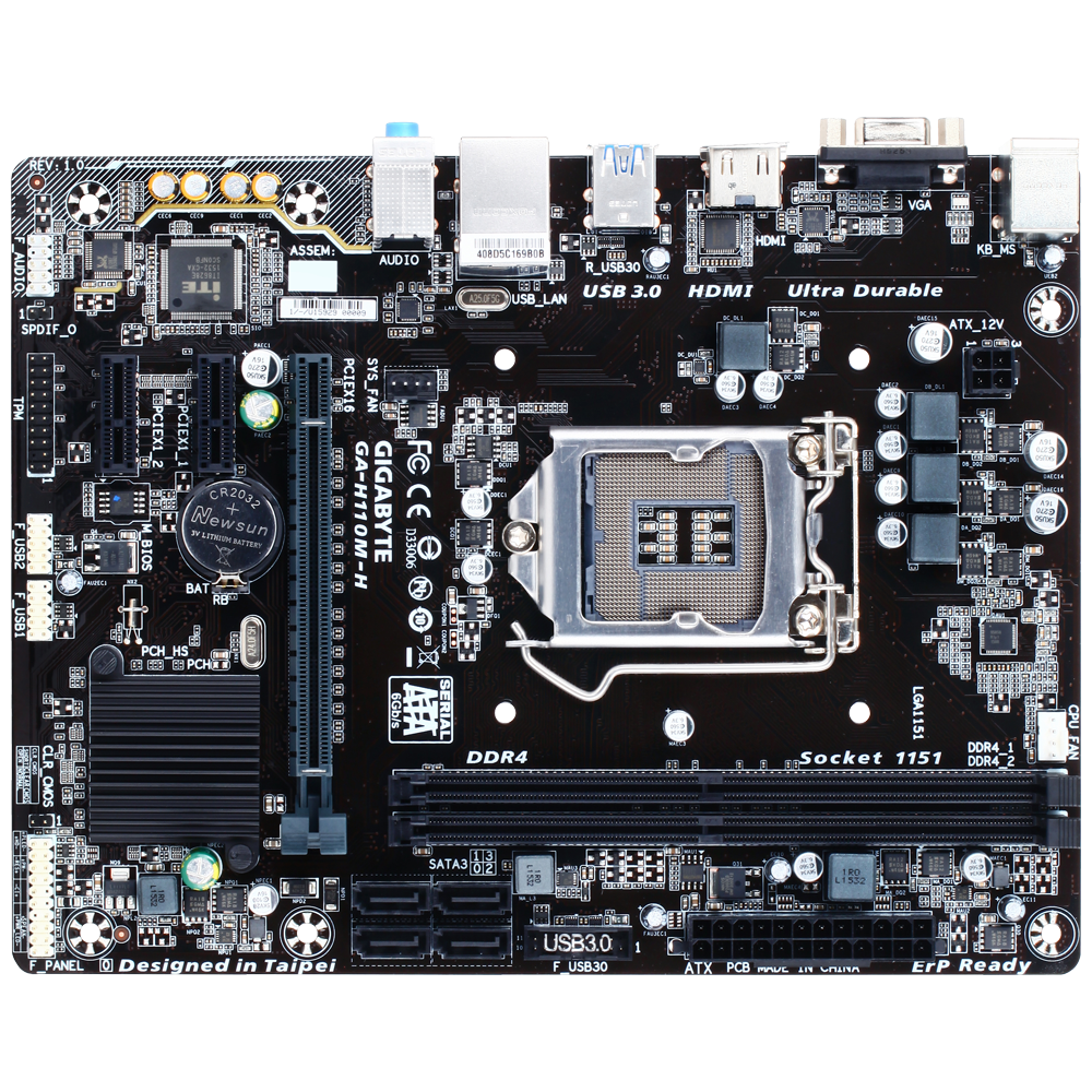 Gigabyte GA-H110M-H DDR4 M-ATX Motherboard INTEL