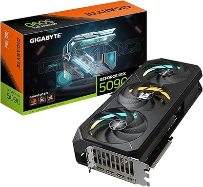 Gigabyte RTX 5090 Gaming OC 32G Graphics Card for gaming with advanced cooling system and NVIDIA architecture.
