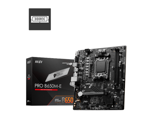 MSI PRO B650M-E DDR5 M-ATX Motherboard – AM5 Socket AMD
