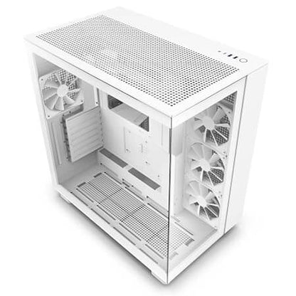 NZXT H9 Flow Dual-Chamber ATX Mid-Tower Gaming Cabinet White