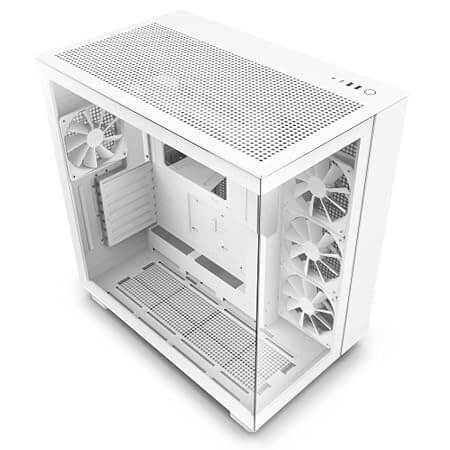NZXT H9 Flow Dual-Chamber ATX Mid-Tower Gaming Cabinet White
