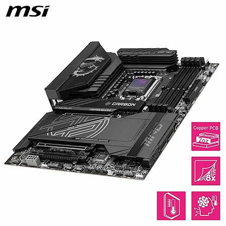 MSI MPG Z890 Carbon WiFi Motherboard ATX - Supports ultra core