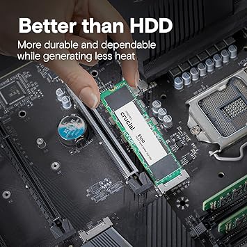 Crucial E100 2TB M.2 NVMe PCIe SSD Up to 5000MBs 