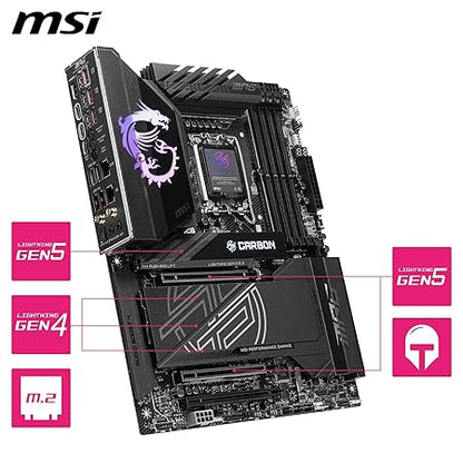 MSI MPG Z890 Carbon WiFi Motherboard ATX - Supports ultra core