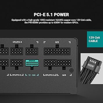PN1000M Fully Modular ATX 3.1 I 80 Plus Gold PSU 