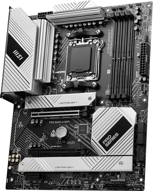 MSI PRO B650-A WIFI AM5 DDR5 ATX Motherboard AMD