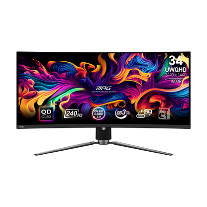 MSI MPG 341CQPX QD-OLED 34-inch Curved OLED Gaming Monitor