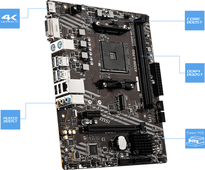 MSI A520M-A PRO AMD AM4 Micro-ATX Motherboard