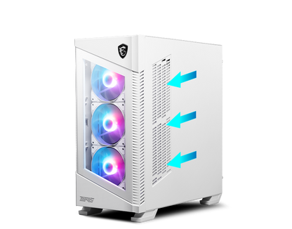 MSI MPG Velox 100R ARGB White ATX Mid Tower Case