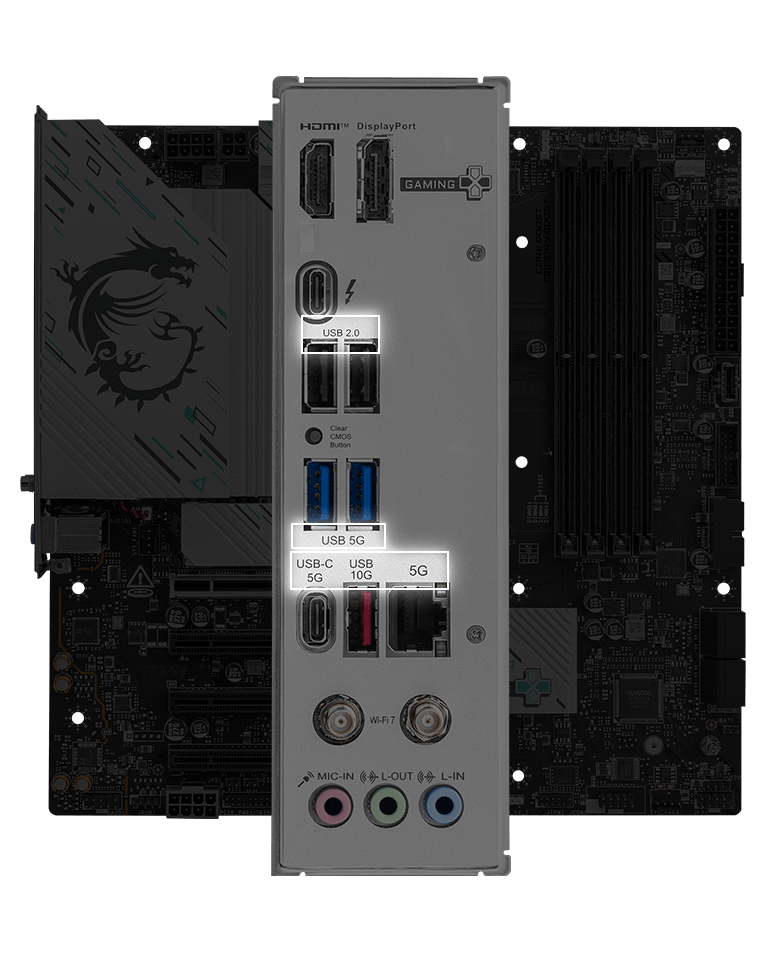 MSI B860M Gaming Plus WiFi LGA 1851 DDR5 mATX Gaming Motherboard INTEL