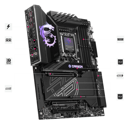 MSI MPG Z890 Carbon WIFI DDR5 Motherboard INTEL