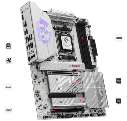 MSI MPG B850 EDGE TI WIFI DDR5 ATX Motherboard – LGA 1700 INTEL
