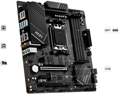 MSI PRO B650M-A WIFI DDR5 M-ATX Motherboard – AM5 Socket AMD